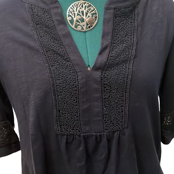 Loft Top Longer Sleeve Navy Size S - Picture 3 of 4